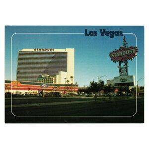 Las Vegas Stardust Vintage Postcard Hotel Casino Vacation Strip Gambling Marquee